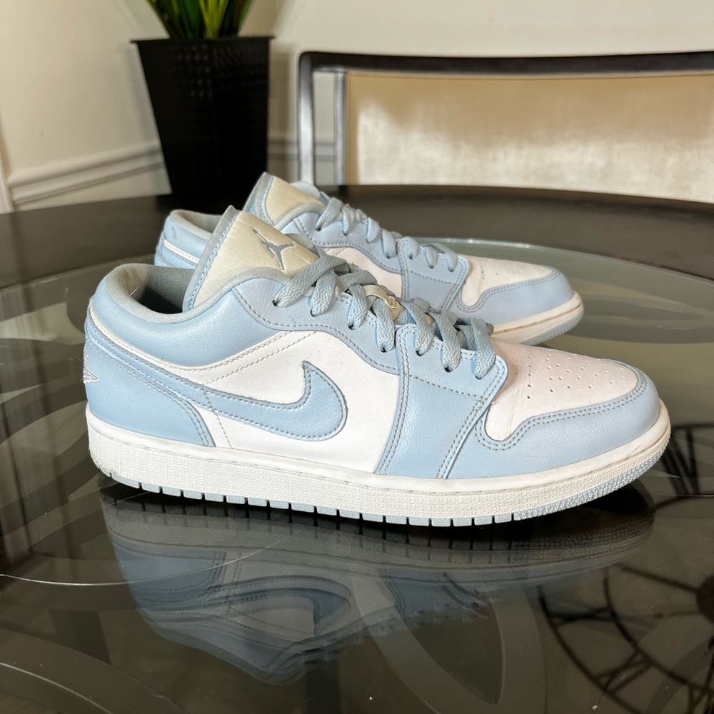 Nike Air Jordan 1 Low OG Ice Blue Sneakers - Size Women's 11.5 - Picture 2 of 5